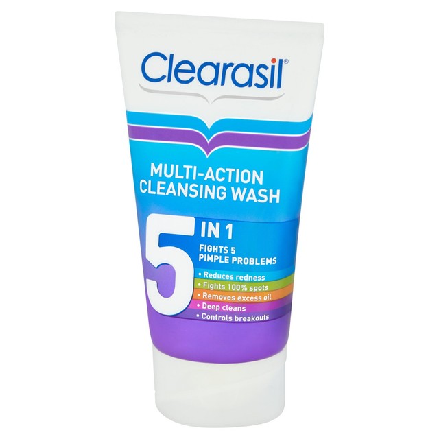 Clearasil 5 in 1 Multi-Action Acne Face Wash 150ml - British product