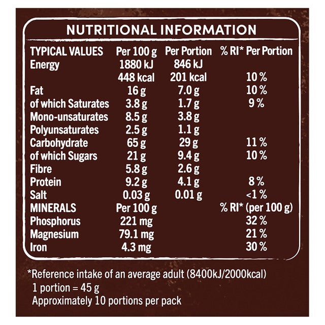 Jordans Country Crisp dark chocolate breakfast cereal 450g, UK version