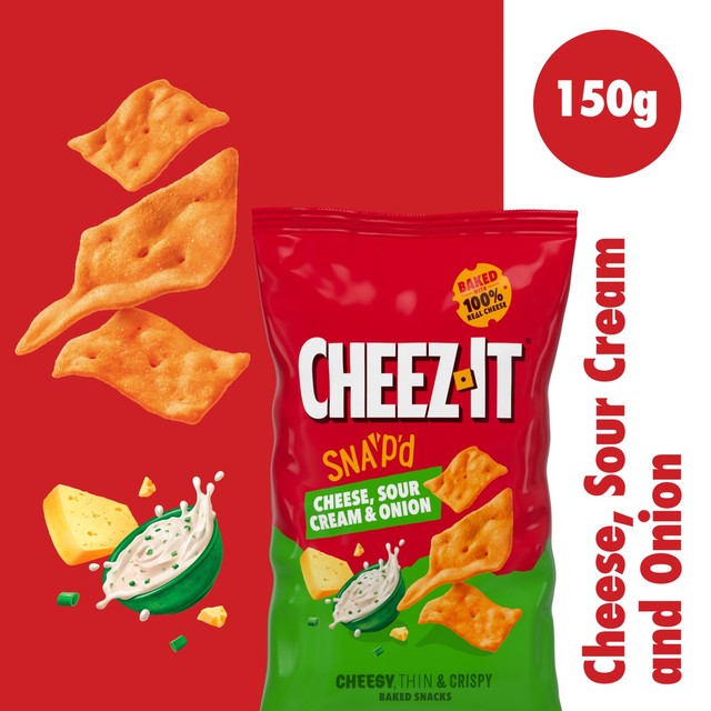 Cheez-it baked snacks cheese and sour cream flavour 150g - British product