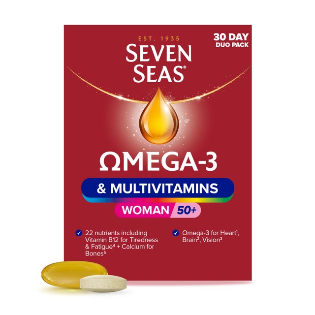Seven Seas Omega-3 multivitamins Woman 50+ Duo pack (British brand)