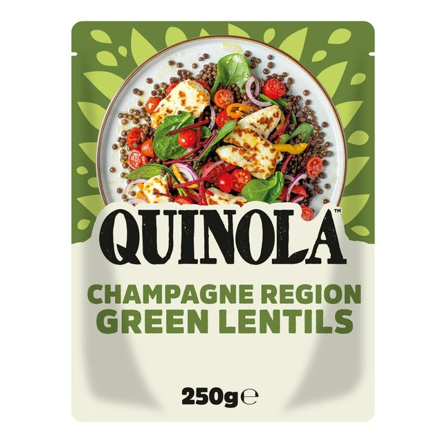 Quinola Champagne Region Green Lentils 250g, imported from the UK