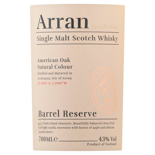 Arran Barrel Reserve single malt whisky 70cl - British product