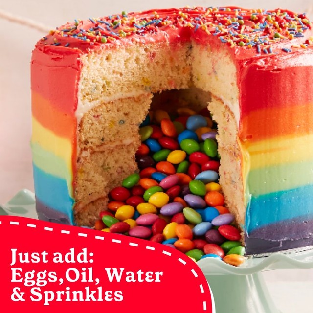 Betty Crocker Rainbow Chip Party Cake Mix 425g - British product