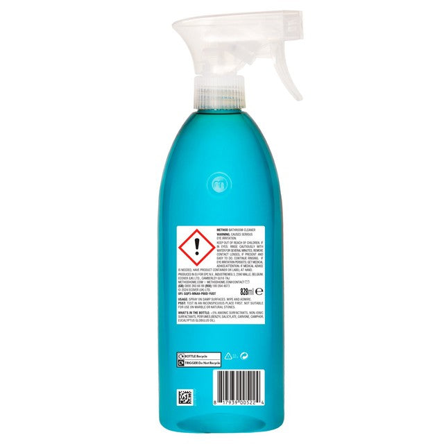 Method Bathroom Cleaner Spray 828ml, imported from the UK