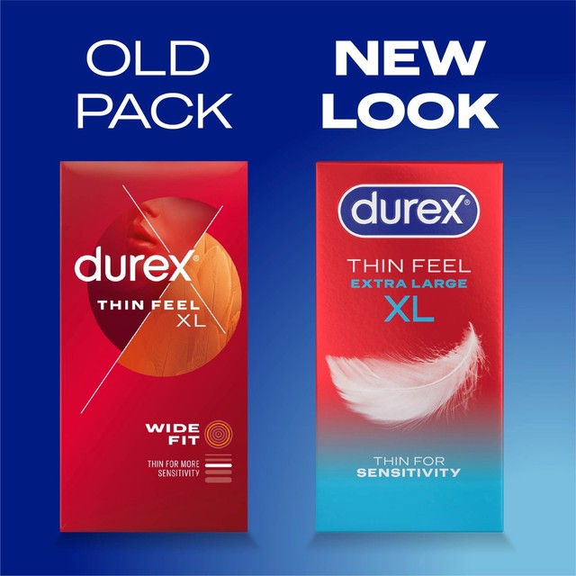 Durex Thin Feel XL Wide Fit Condoms 12 Pack - British product