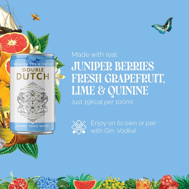 Double Dutch Skinny Tonic Water 6 x 150ml - British product
