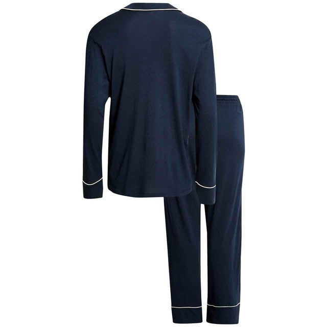Autograph Women's Cotton Modal Revere Pyjamas Navy XL, imported from the UK