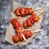 Hook, Line and Sinker harissa monkfish skewers, imported from the UK