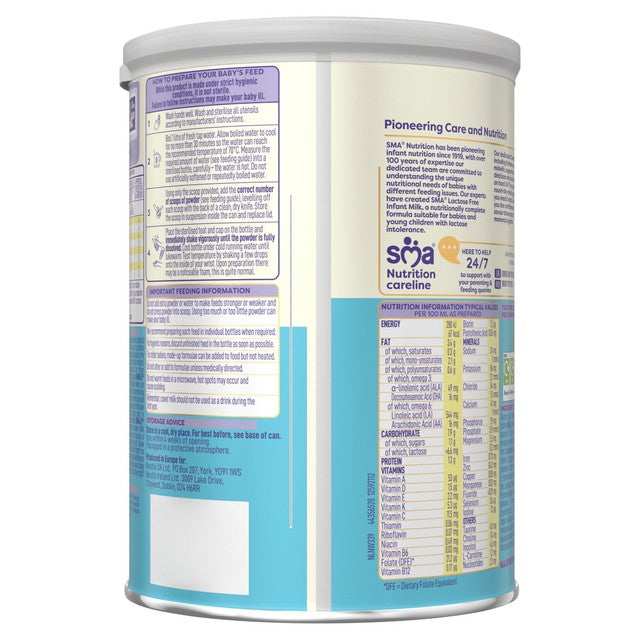 SMA Lactose Free Infant Milk Powder 400g (British brand)