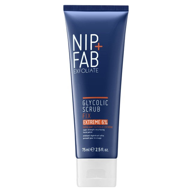 Nip+Fab glycolic exfoliating scrub 6% 75ml, imported from the UK
