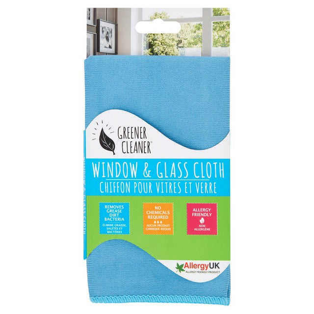 Greener Cleaner window and glass microfibre cloth 30x35cm, UK version