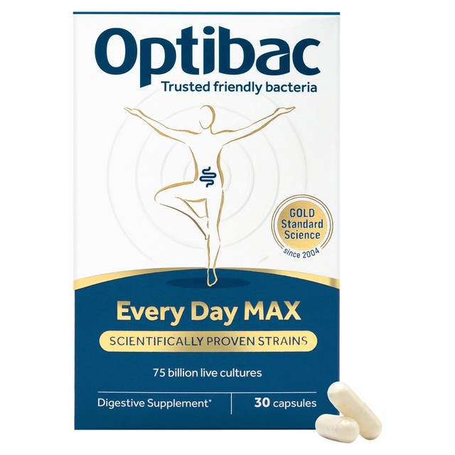 Optibac Every Day MAX probiotic supplement 30 capsules, imported from the UK