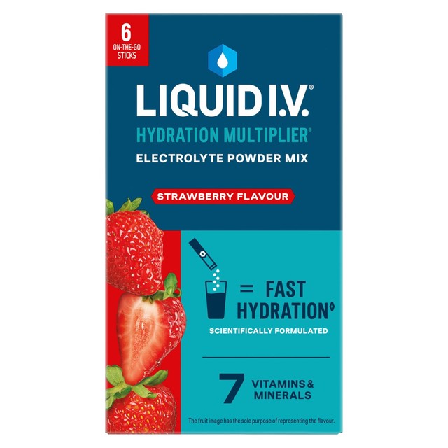 Unilever Liquid I.V. Strawberry Electrolyte Powder Mix 6x16g, UK version