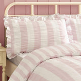 Catherine Lansfield seersucker frill duvet set super king, UK version
