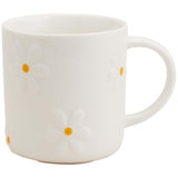 M&S embossed daisy mug in cream, imported from the UK