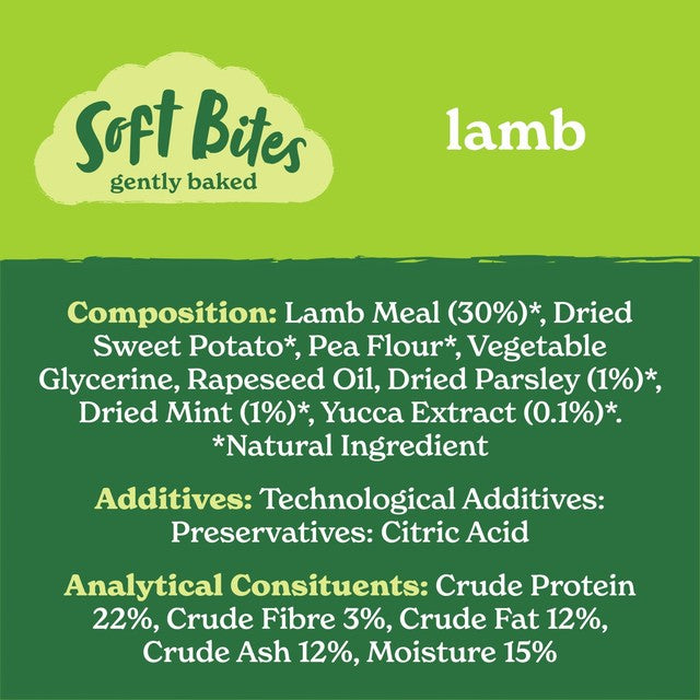 Forthglade grain-free soft bite dog treats with lamb 90g - British product