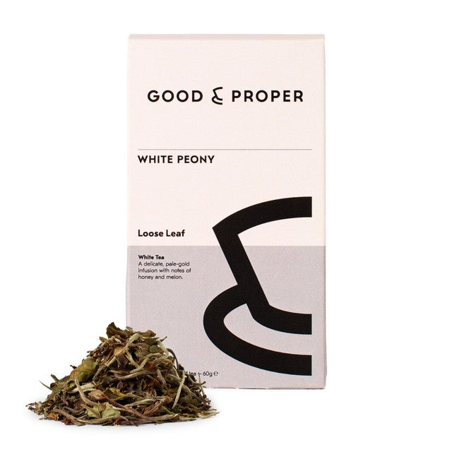 Good & Proper Tea White Peony loose leaf tea 60g, UK version
