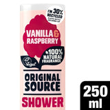 Original Source Vanilla and Raspberry Shower Gel 250ml, imported from the UK