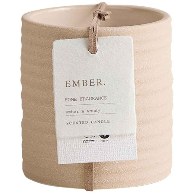 M&S Ember ceramic candle neutral - British product