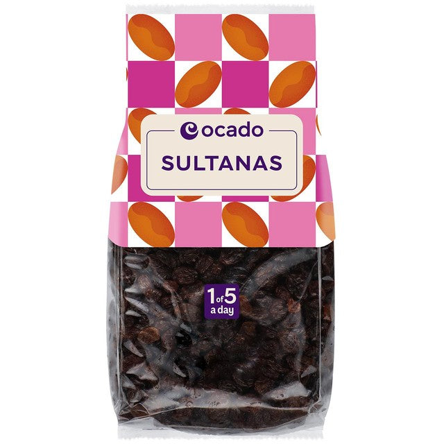 Ocado sultanas 500g, imported from the UK