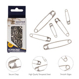 Korbond assorted safety pins 100 pack, UK version