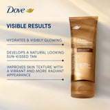 Dove medium-dark gradual tanning body lotion 200ml - British product