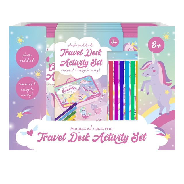 Gem Imports Girls Travel Desk Activity Set Unicorn Theme, UK version