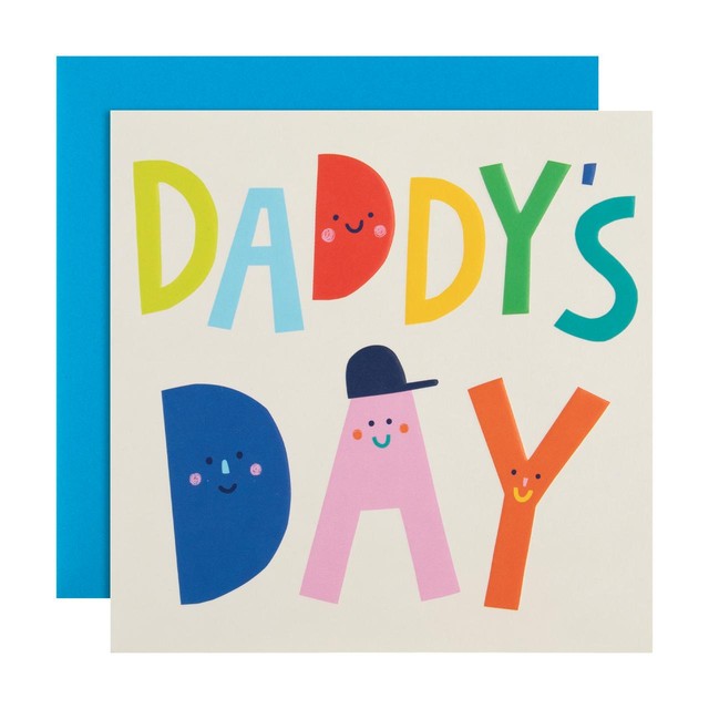M&S Daddy Father's Day card with blue envelope 15cm (British brand)