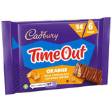 Cadbury Timeout Orange milk chocolate wafer bar 6 x 18g - British product