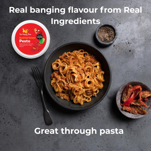 The Happy Pear Sundried Tomato Pesto 135g, imported from the UK