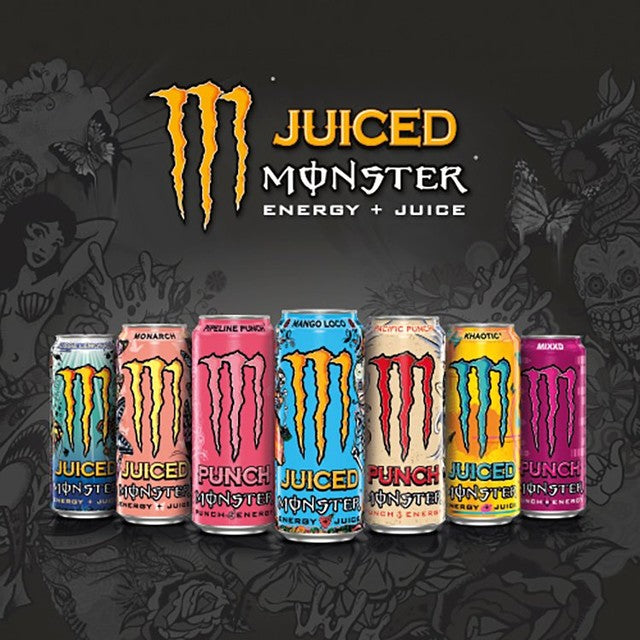 Monster Pipeline Punch energy drink 4x500ml, imported from the UK