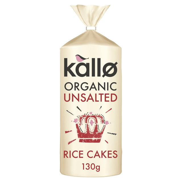 Kallo organic unsalted rice cakes 130g, UK version