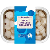 Ocado raw roeless scallops 150g, imported from the UK
