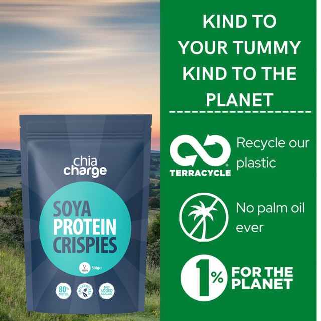 The Chia Charge soya protein crispies 500g - British product