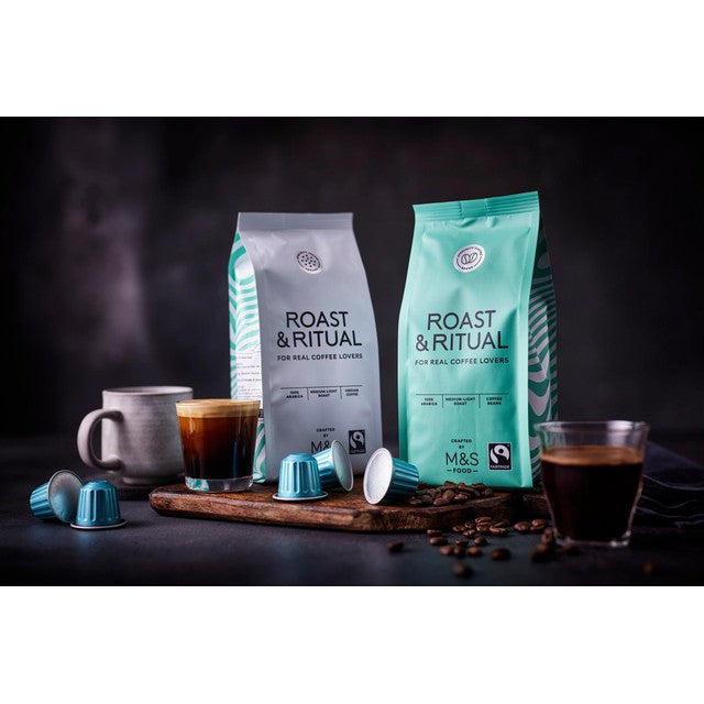 M&S Roast & Ritual Coffee Beans 227g, imported from the UK