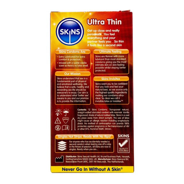 Skins Ultra Thin Condoms 190mm, imported from the UK