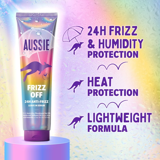 Aussie frizz off anti-frizz leave-in serum, imported from the UK