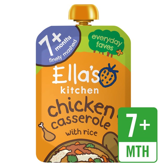 Ella's Kitchen baby food pouch chicken and rice casserole 130g - British product