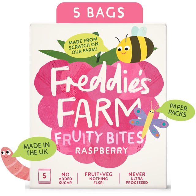 Freddie's Farm Fruit Bites Raspberry 100g - British product