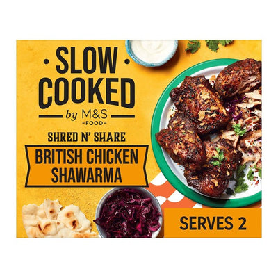 M&S langsam gegartes Hähnchen-Schawarma Fertiggericht 621g