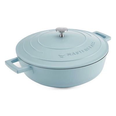 M&S MasterClass Himmelblau Flacher Gusseisen-Schmortopf aus Aluminium 4L - Online bei McGrocer kaufen