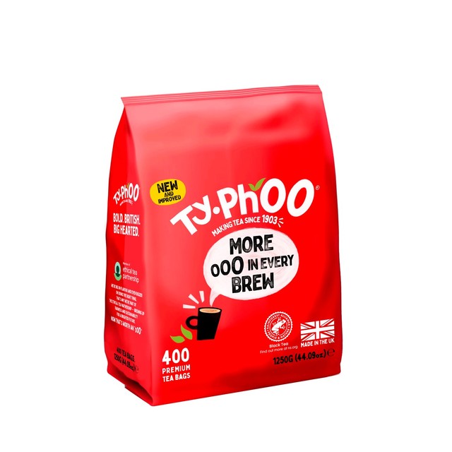 Typhoo black tea bags 400 bags (British brand)