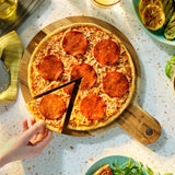 Dr. Oetker frozen vegan pepperoni salami pizza 295g - British product