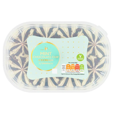 Sainsburys Mint Chocolate Chip Ice Cream 900ml