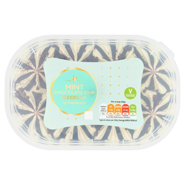 Sainsburys Mint Chocolate Chip Ice Cream 900ml