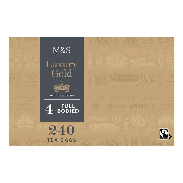 M&S gold tea bags 240 pack, imported from the UK