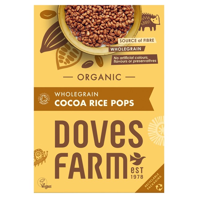 Doves Farm organic cocoa rice pops 300g - British product