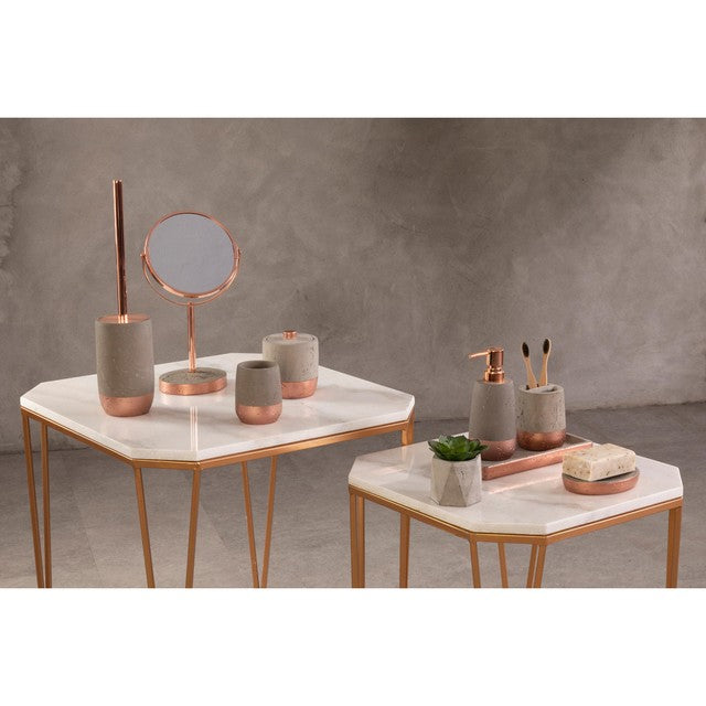 Premier Housewares Neptune Tumbler Concrete and Copper 250ml, imported from the UK