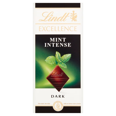 M&S Lindt Excellence Dark Mint Chocolate Bar 100g- Buy online at McGrocer