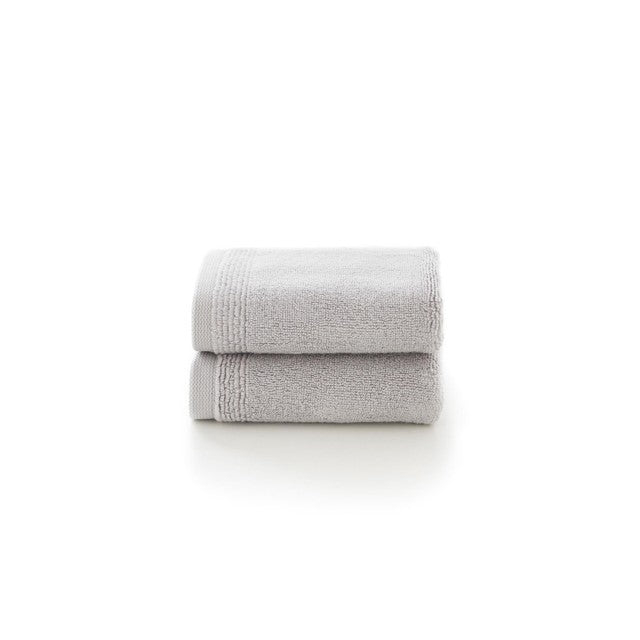 Deyongs silver cotton face cloth 30x30cm pack of two - British product